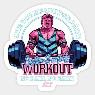 Captain Freedom's Workout Sticker